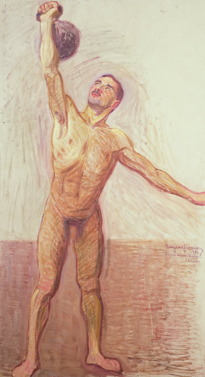 Súlyemelő, 1912 alkotó: Eugène Jansson