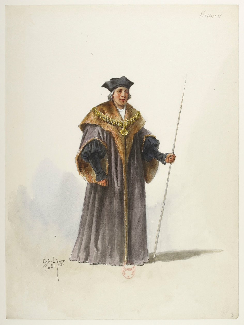 Btv1b84558104 09 - Saint-Saëns - VIII. Henrik - Maquettes de costumes - Lacoste - 9. Huissier alkotó: Eugene Lacoste