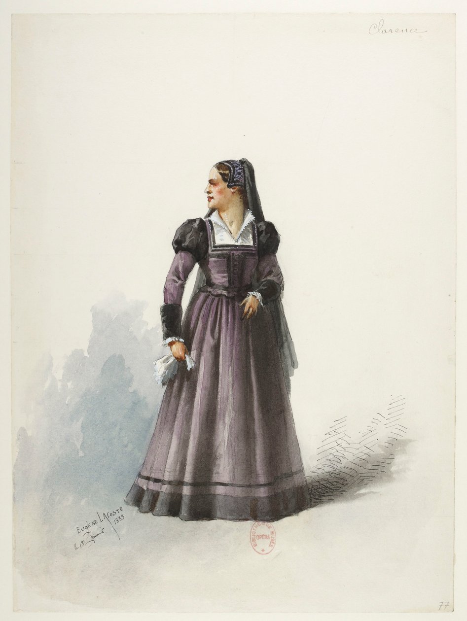 Btv1b84558104 81 - Saint-Saëns - VIII. Henrik - Maquettes de costumes - Lacoste - 77. Lady Clarence alkotó: Eugene Lacoste