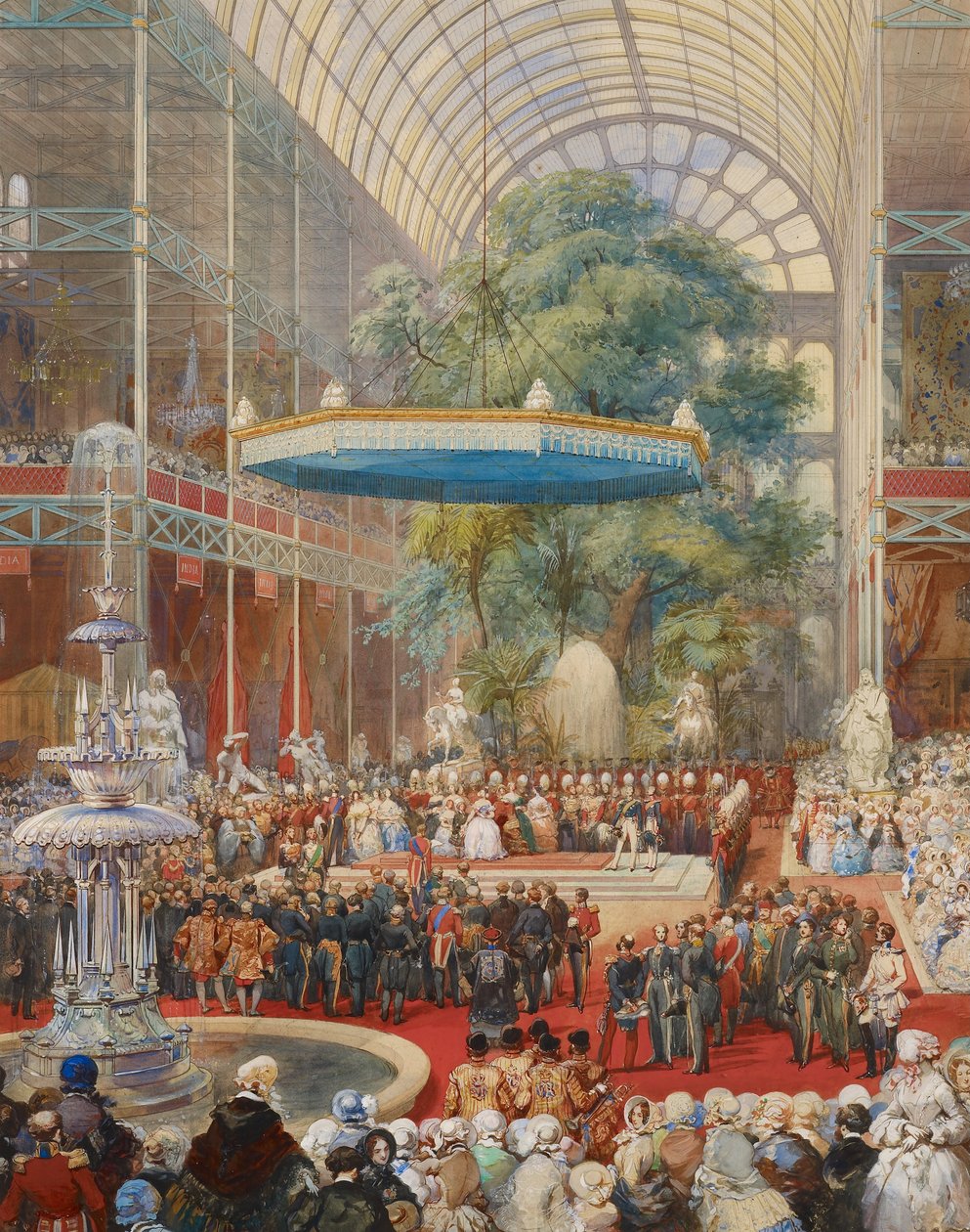 A Nagy Kiállítás megnyitása, 1851. május 1. alkotó: Eugène Lami