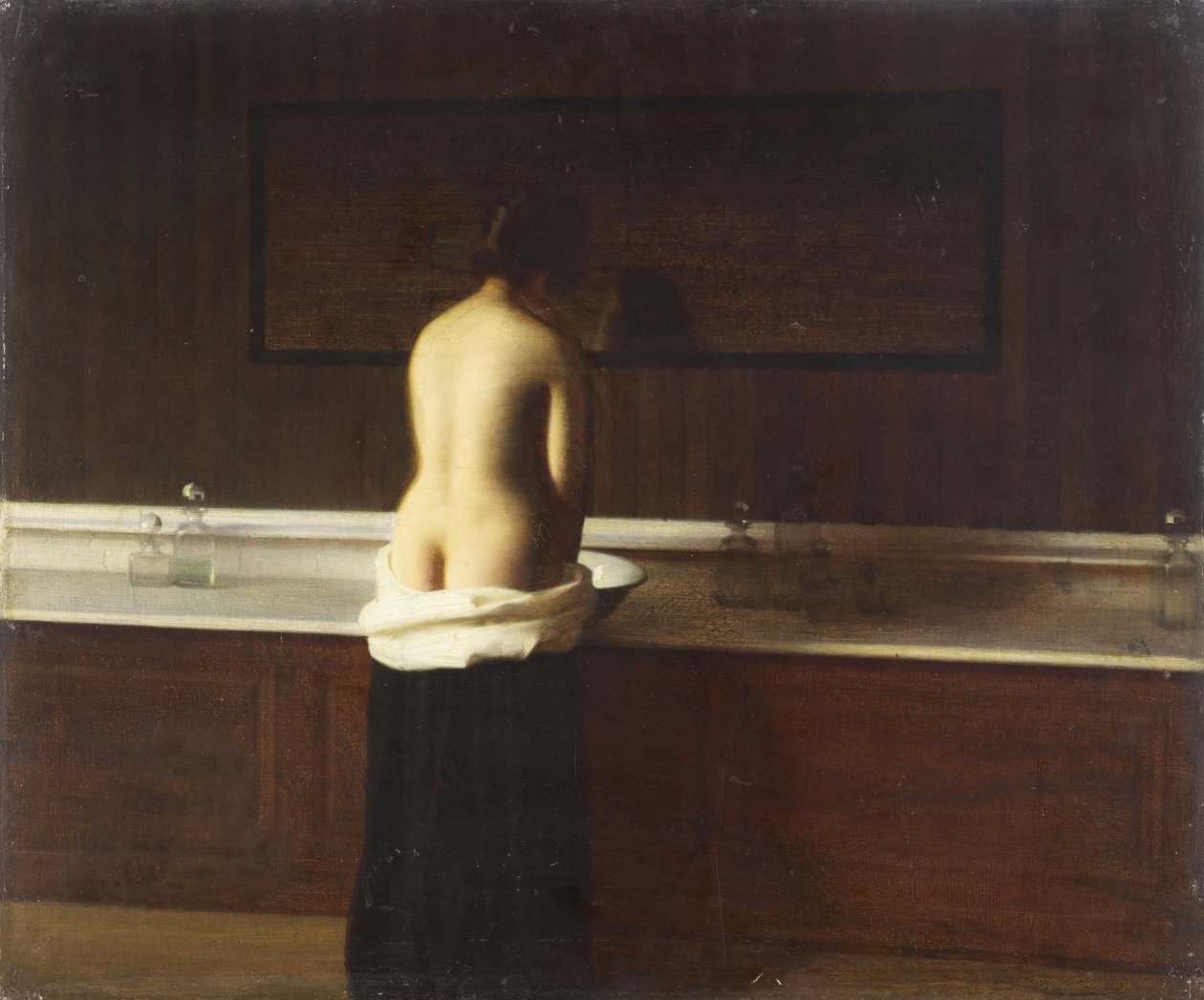 Fiatal nő a WC-nél, 1898 alkotó: Eugène Lomont