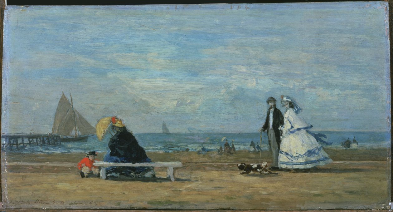 Trouville-i strand alkotó: Eugene Louis Boudin