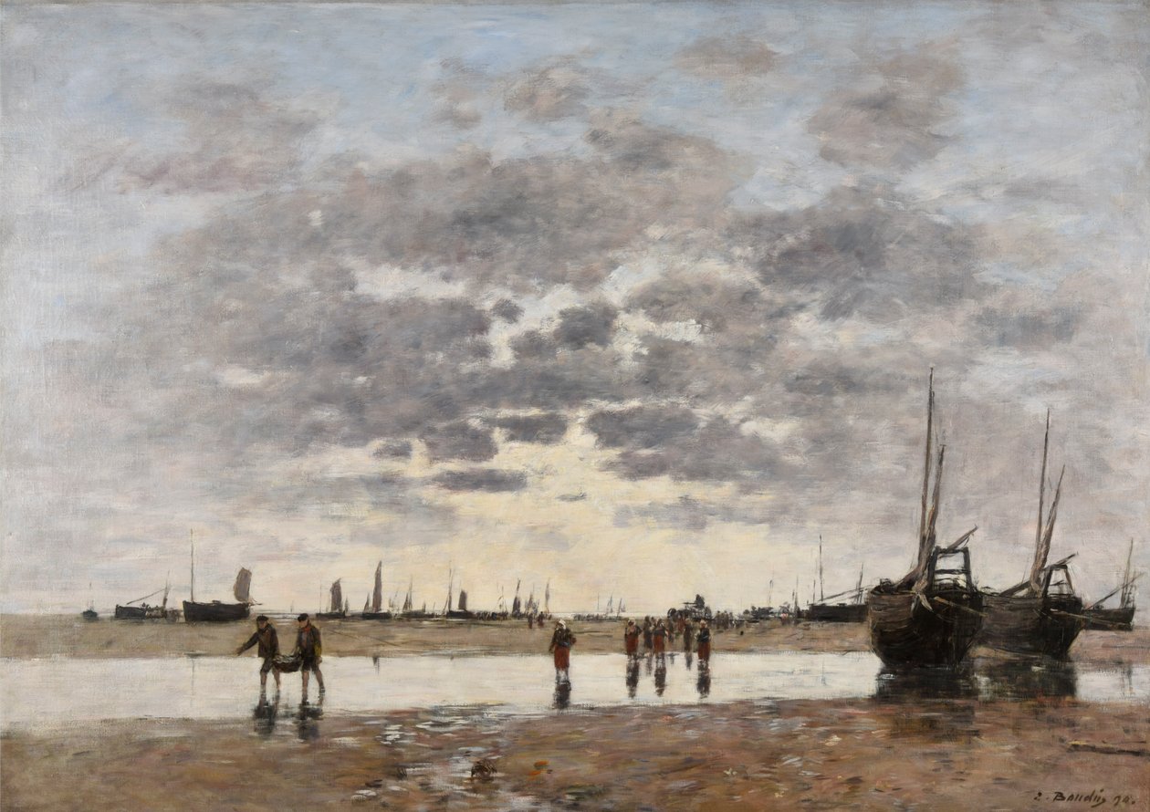Berck: a hajók visszatérése alkotó: Eugene Louis Boudin