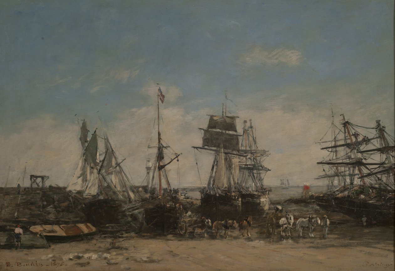 Francia: Le rivage de Portrieux, Côtes-du-Nord.  Portrieux partja, északi partvidék alkotó: Eugene Louis Boudin