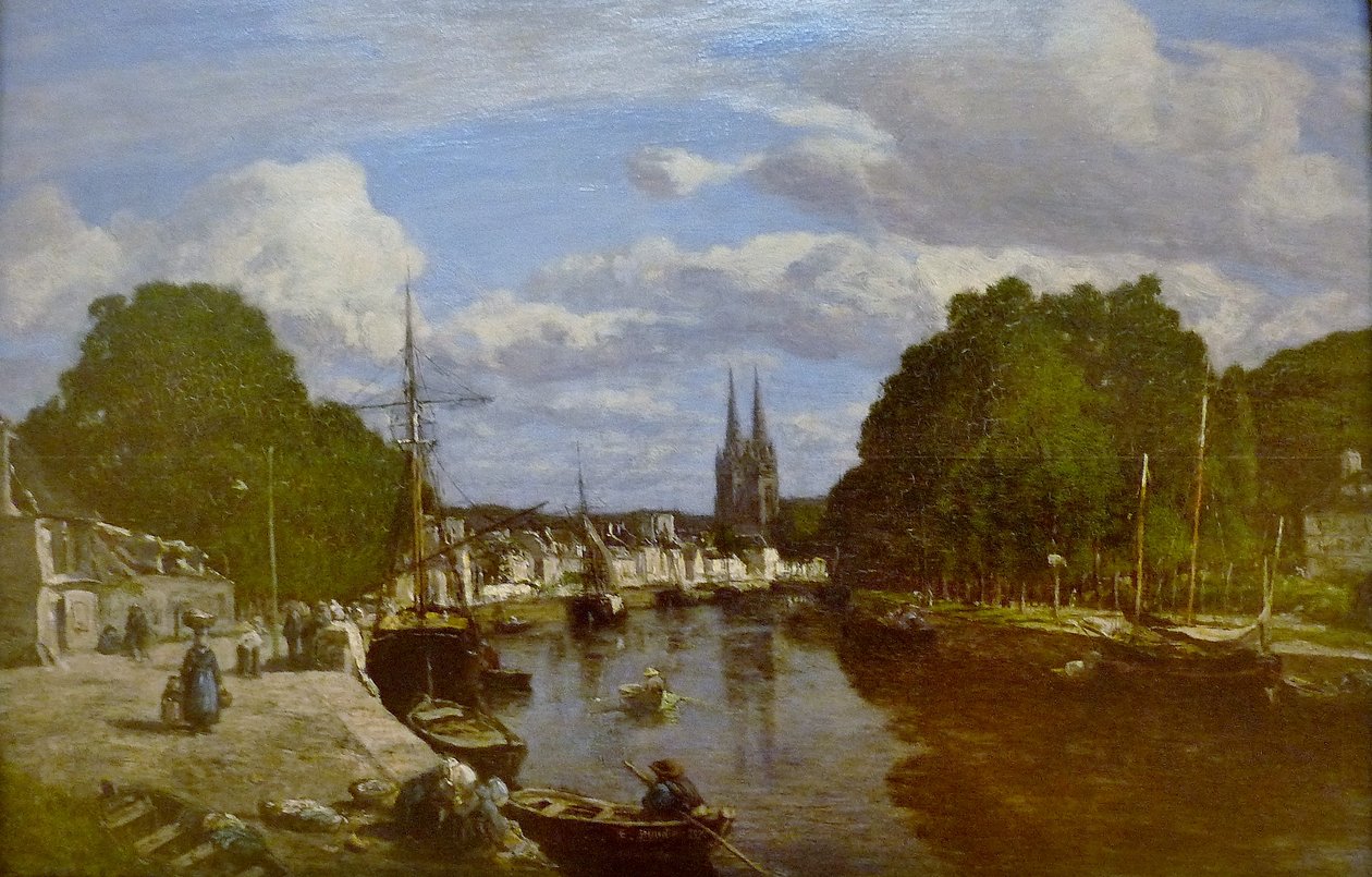 Francia: Vue du port de Quimper, prise de l