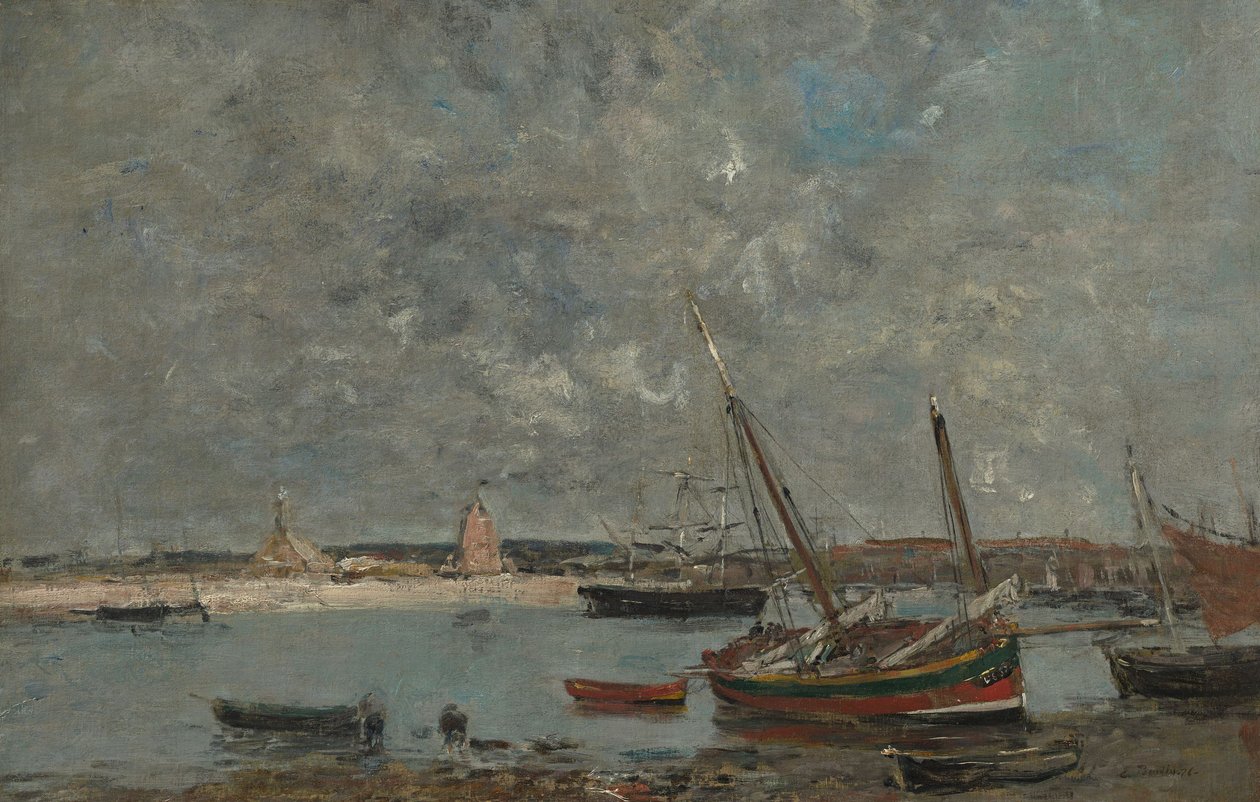 Németül: Camaret. A kikötő Camaret: The Port alkotó: Eugene Louis Boudin