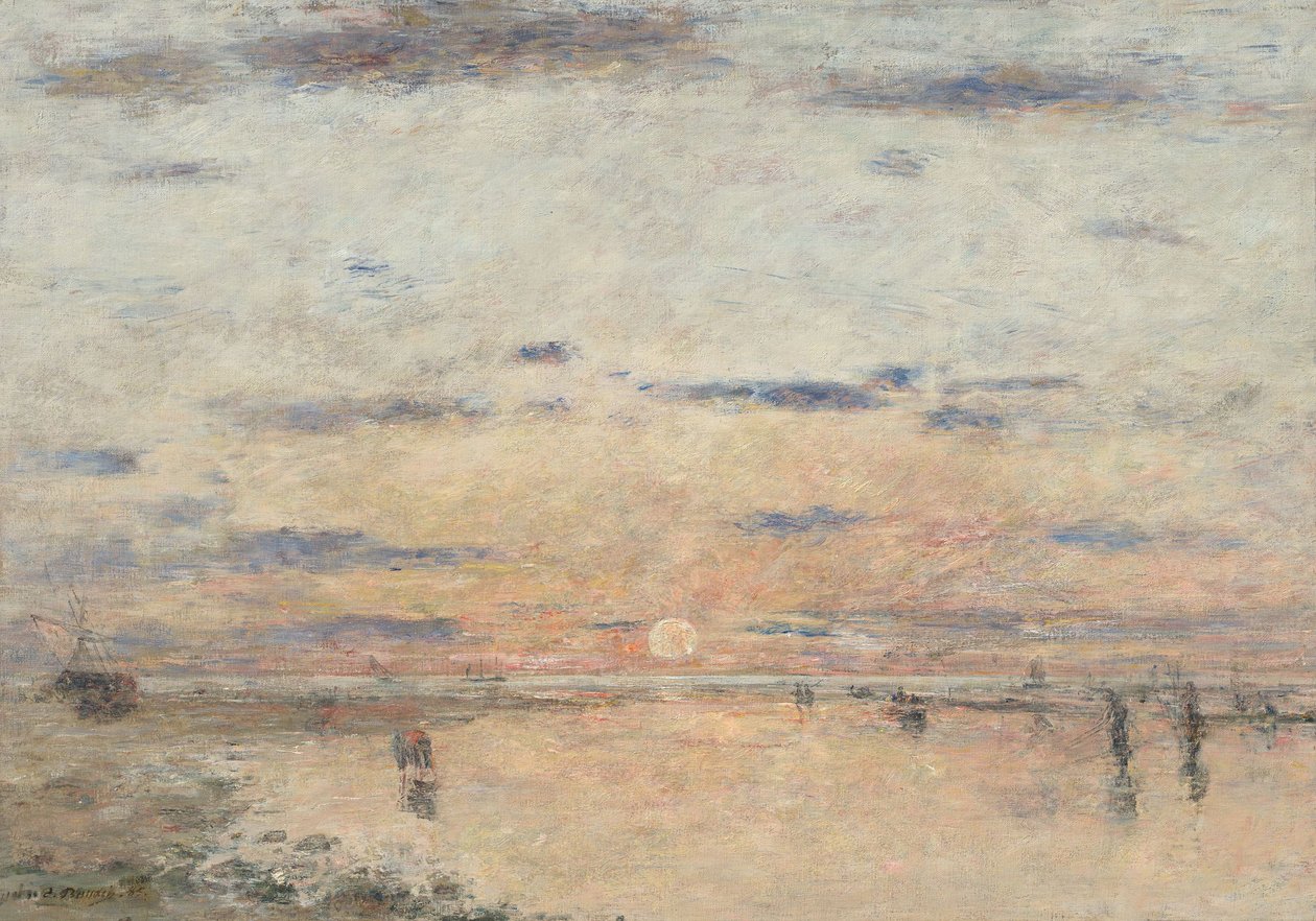 Németül: Le Havre. Naplemente a tengeren Le Havre: Naplemente a tengeren alkotó: Eugene Louis Boudin