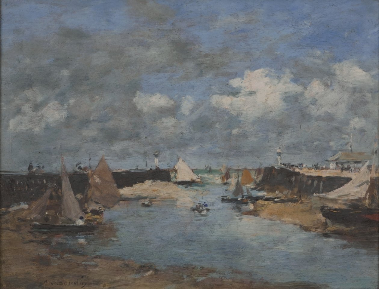 Trouville kikötője alkotó: Eugene Louis Boudin