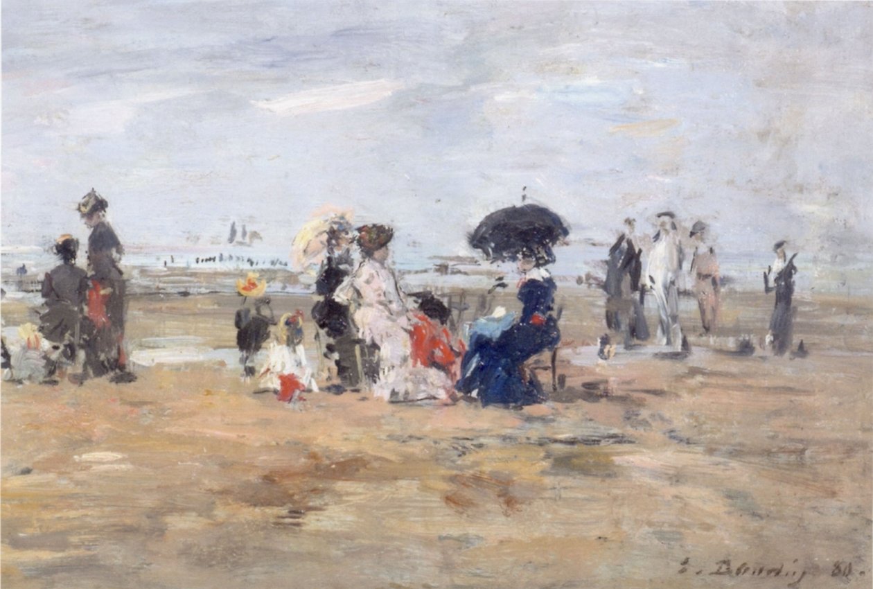 Trouville, Strandjelenet alkotó: Eugene Louis Boudin