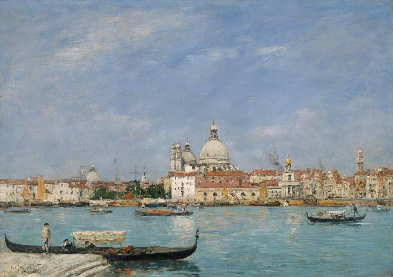 Velence, Santa Maria della Salute a San Giorgio felől alkotó: Eugene Louis Boudin