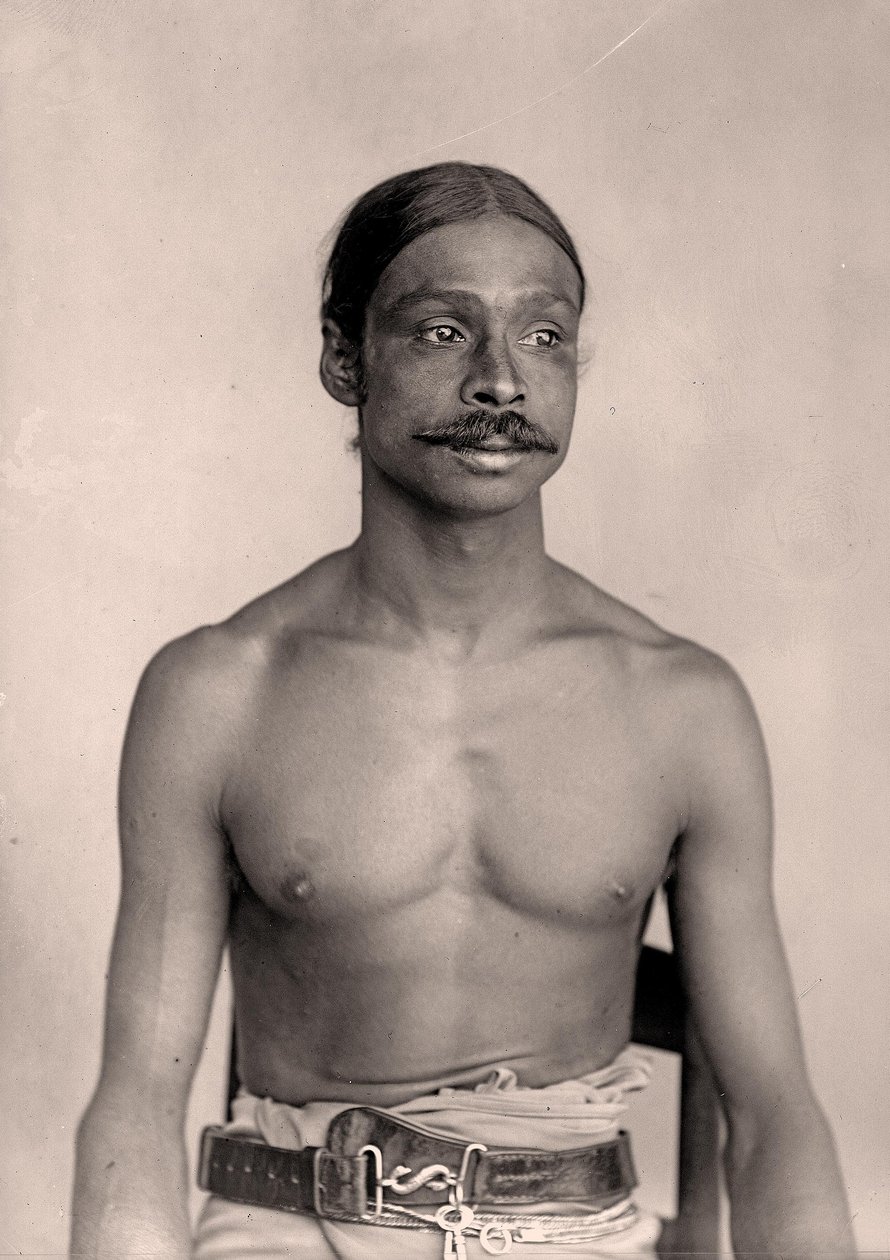 Egy Srí Lanka-i férfi portréja, 1890 körül alkotó: Eugène Trutat