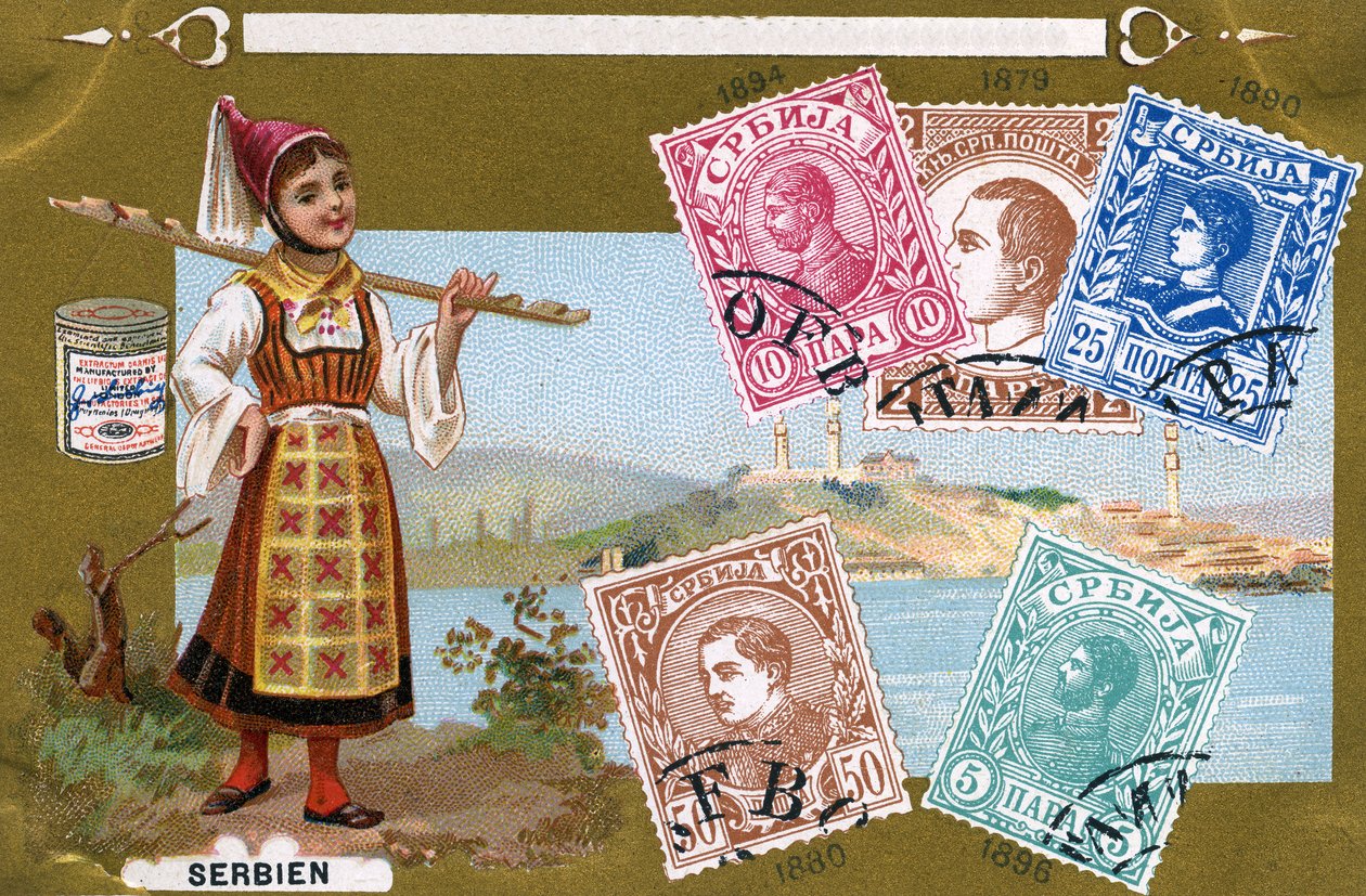Szerb postai bélyegek, 1897 alkotó: European School