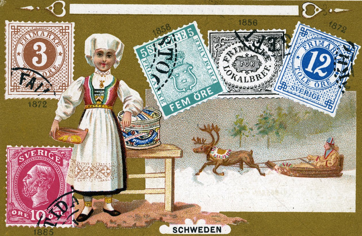 Svéd postai bélyegek, 1897 alkotó: European School
