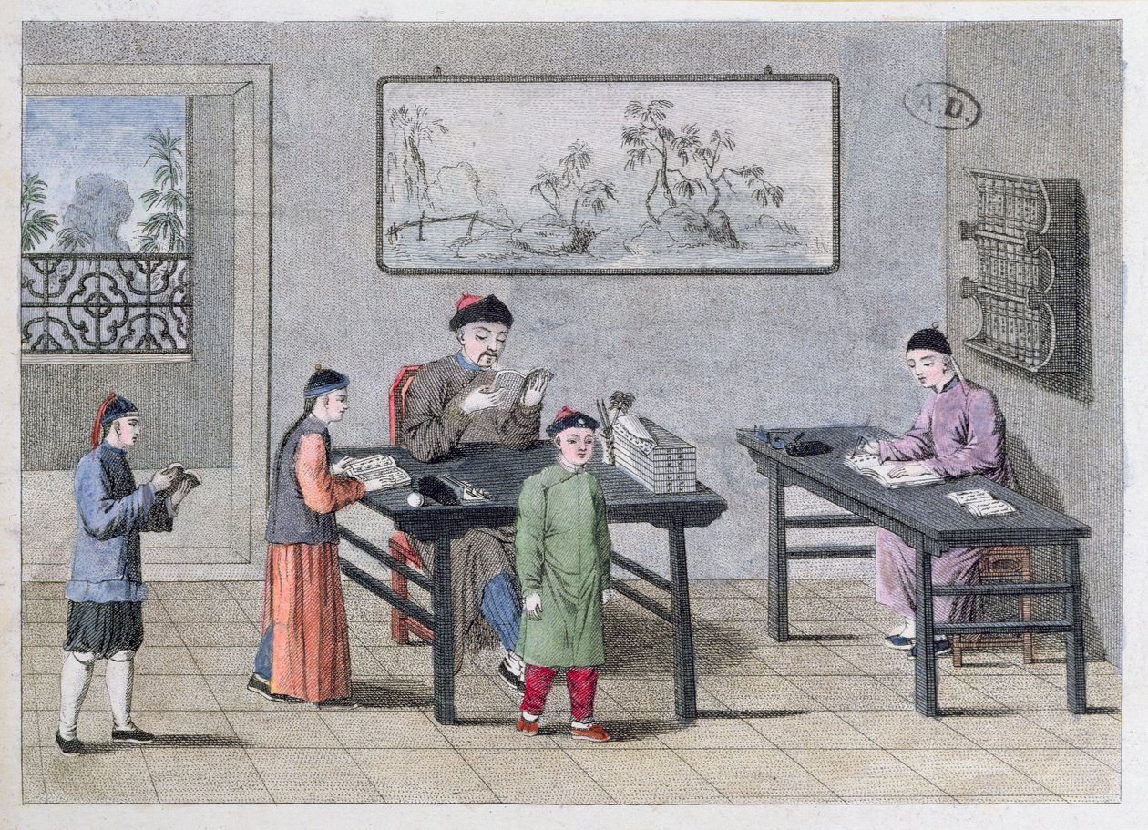 Egy kínai iskola, 1810 körül alkotó: European School