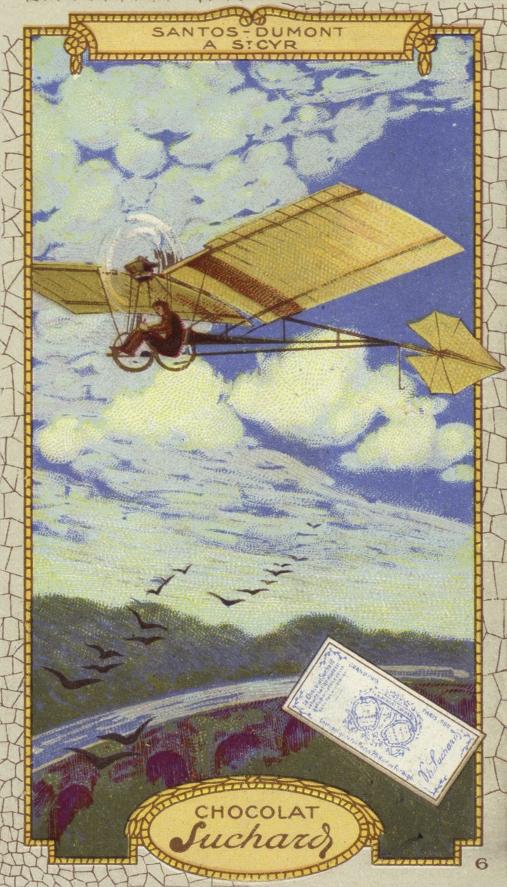 Alberto Santos-Dumont St Cyr-ben, Franciaország (kromolito) alkotó: European School