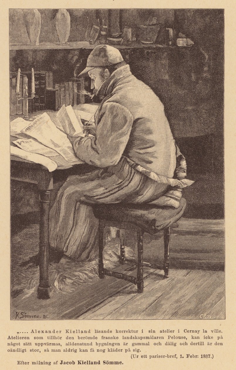 Alexander Kielland, norvég író (metszet) alkotó: European School