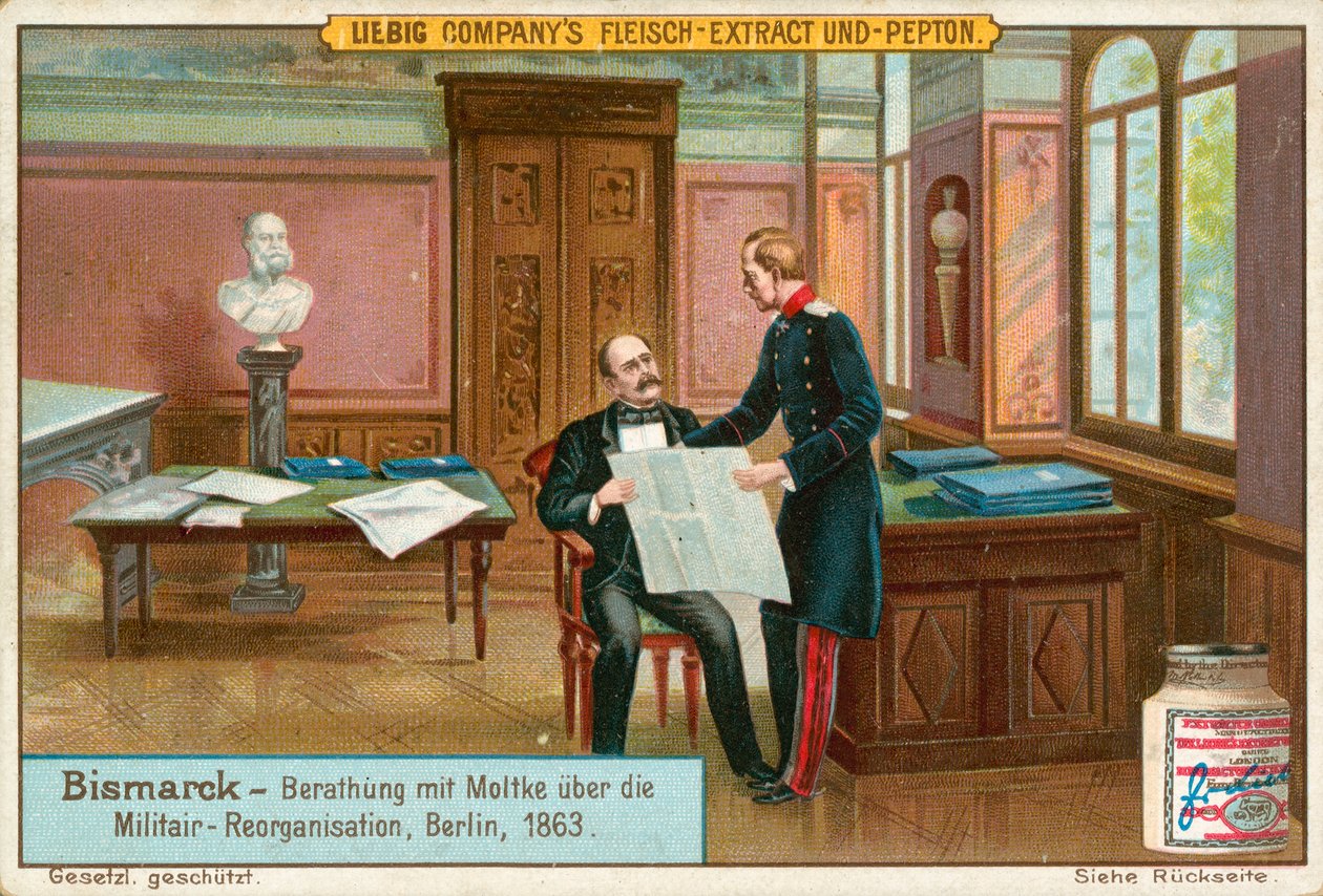 Bismarck, Liebig kártya, 20. század eleje (kromo) alkotó: European School