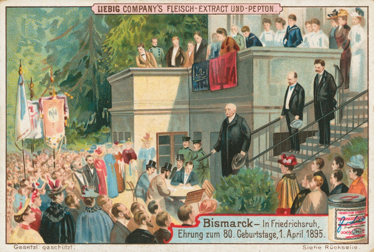 Bismarck, Liebig kártya, 20. század eleje (kromo) alkotó: European School