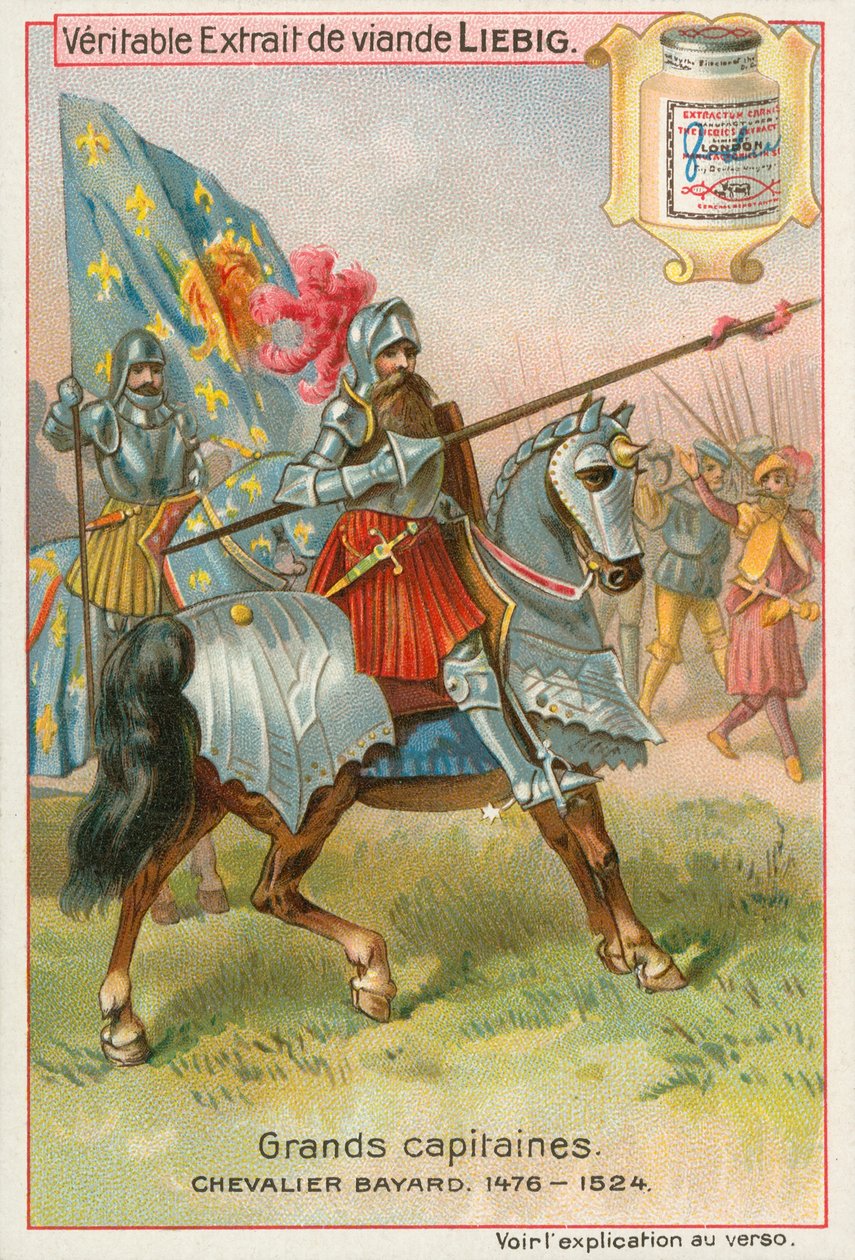 Chevalier Bayard, Liebig kártya, 20. század eleje (kromo) alkotó: European School