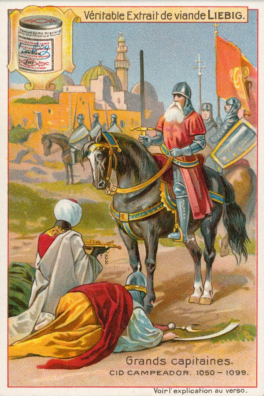 Cid Campeador, Liebig kártya, 20. század eleje (kromo) alkotó: European School