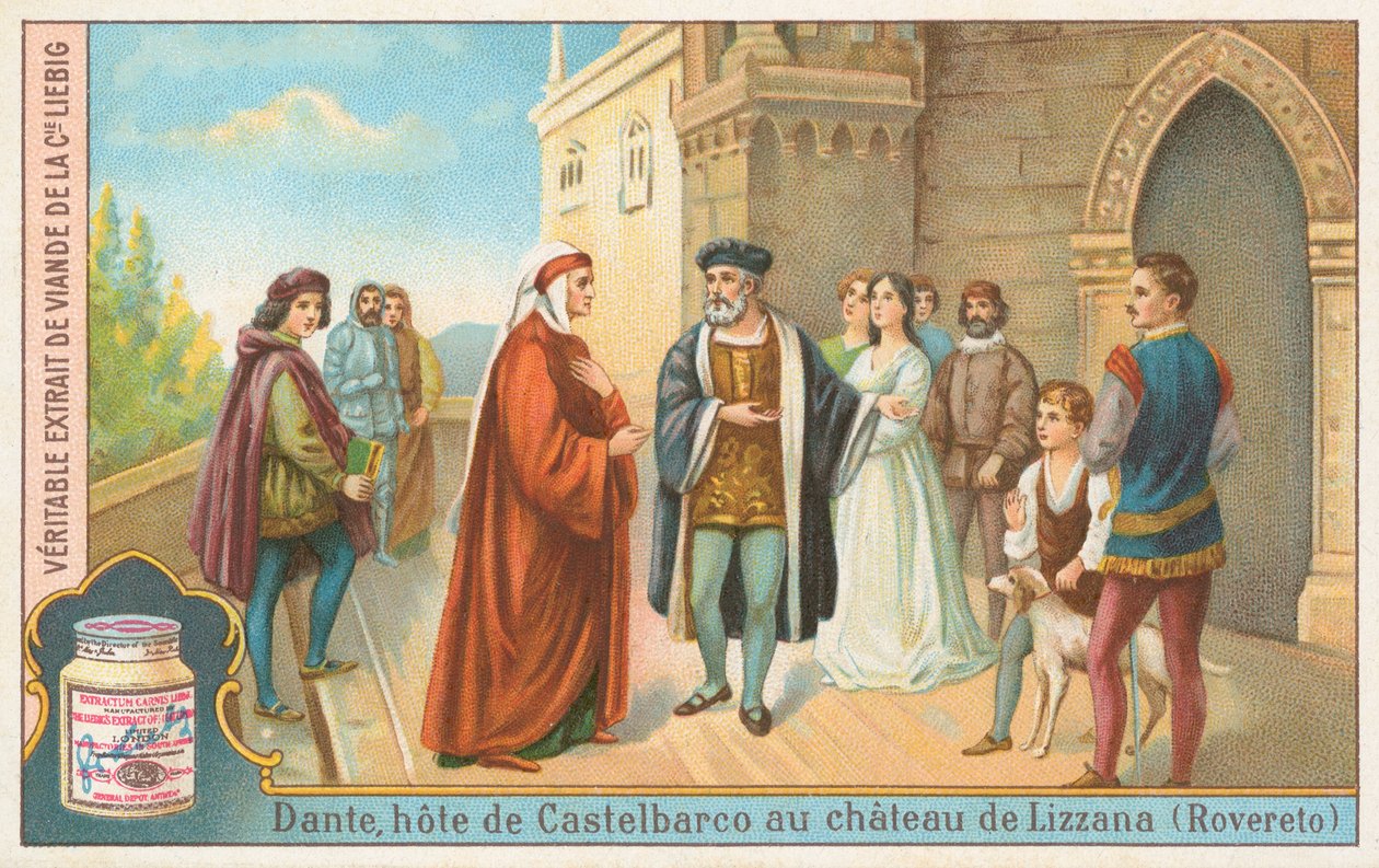 Dante, Liebig kártya, 20. század eleje (kromo) alkotó: European School