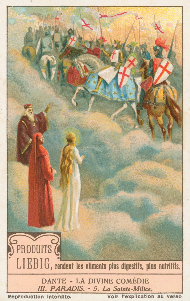 Dante, Az isteni komédia, Liebig-kártya, 20. század eleje (kromo) alkotó: European School