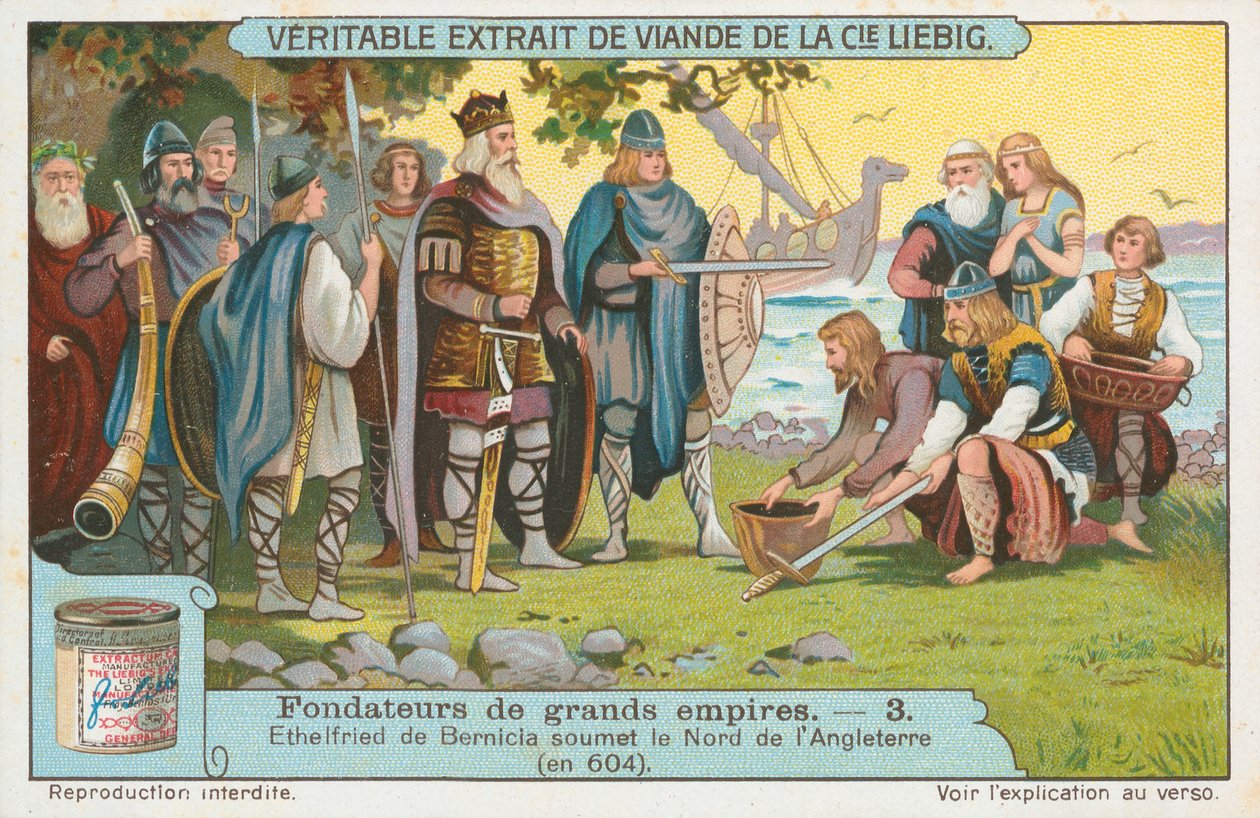 Ethelfried de Bernicia, Liebig-kártya, 20. század eleje (kromo) alkotó: European School