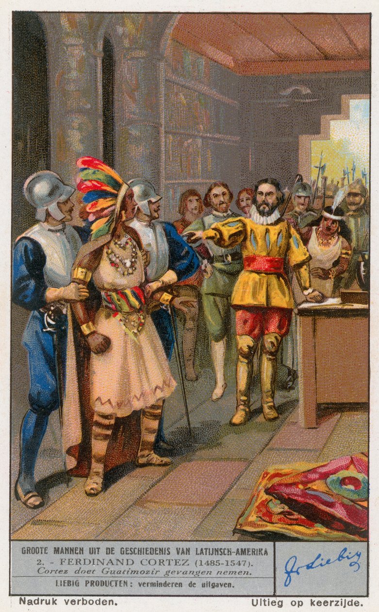 Ferdinand Cortez, Liebig-kártya, 20. század eleje (kromo) alkotó: European School