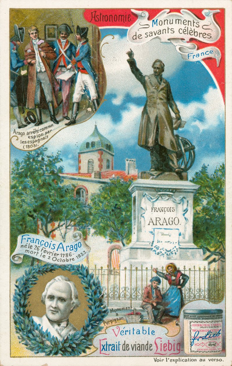 Francois Arago, Liebig-kártya, 20. század eleje (kromo) alkotó: European School
