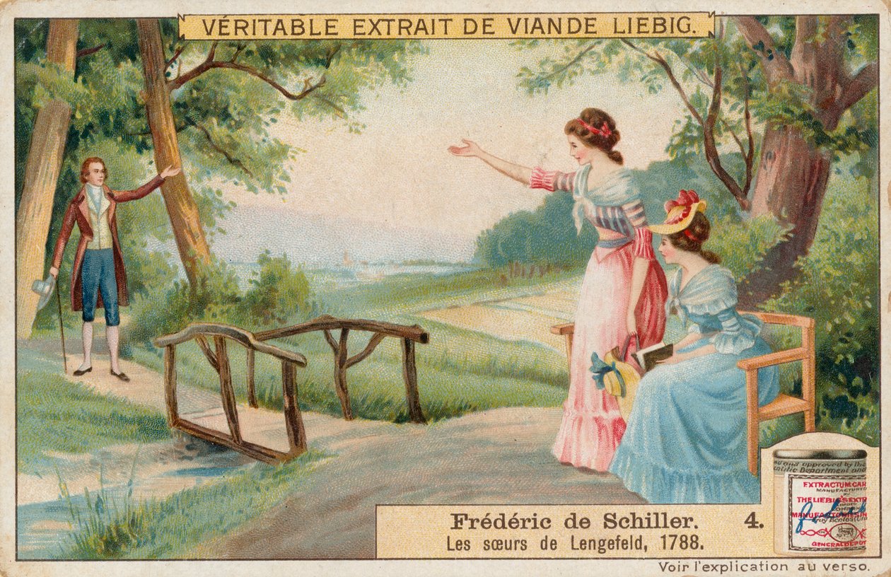Friedrich Schiller, Liebig kártya, 20. század eleje (kromo) alkotó: European School
