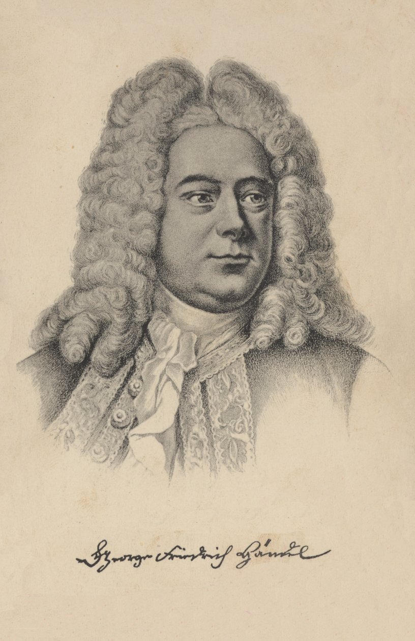 George Frideric Handel, német származású brit barokk zeneszerző (litho) alkotó: European School