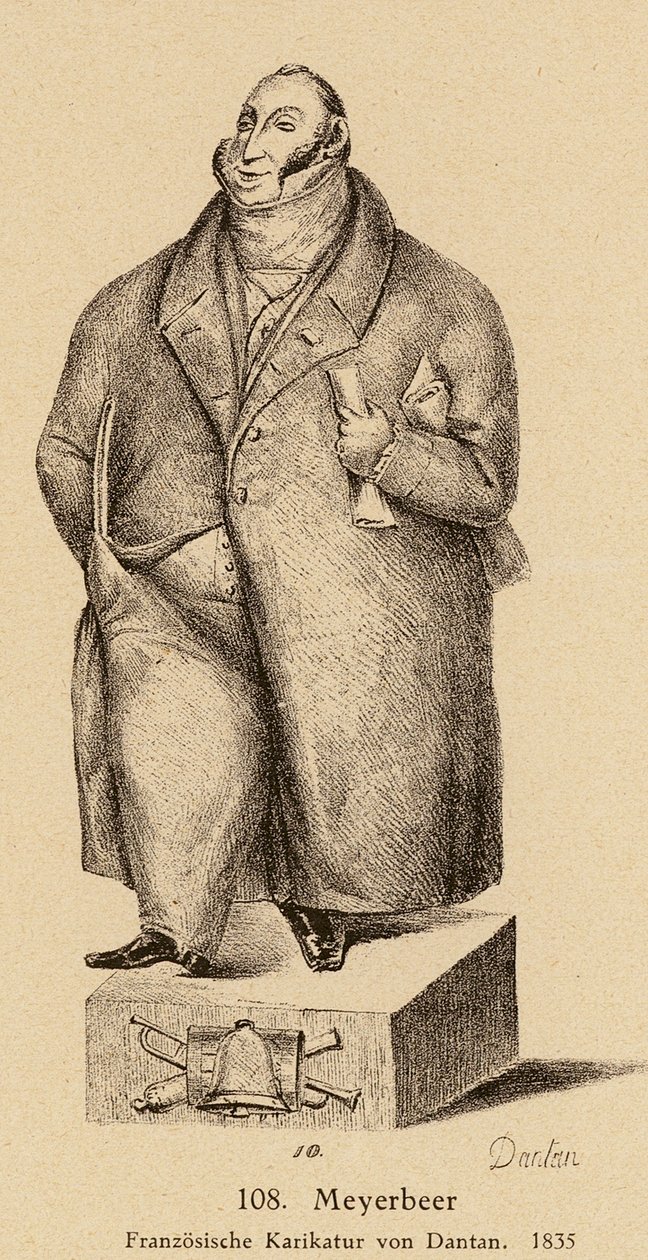 Giacomo Meyerbeer, német zsidó zeneszerző (litho) alkotó: European School