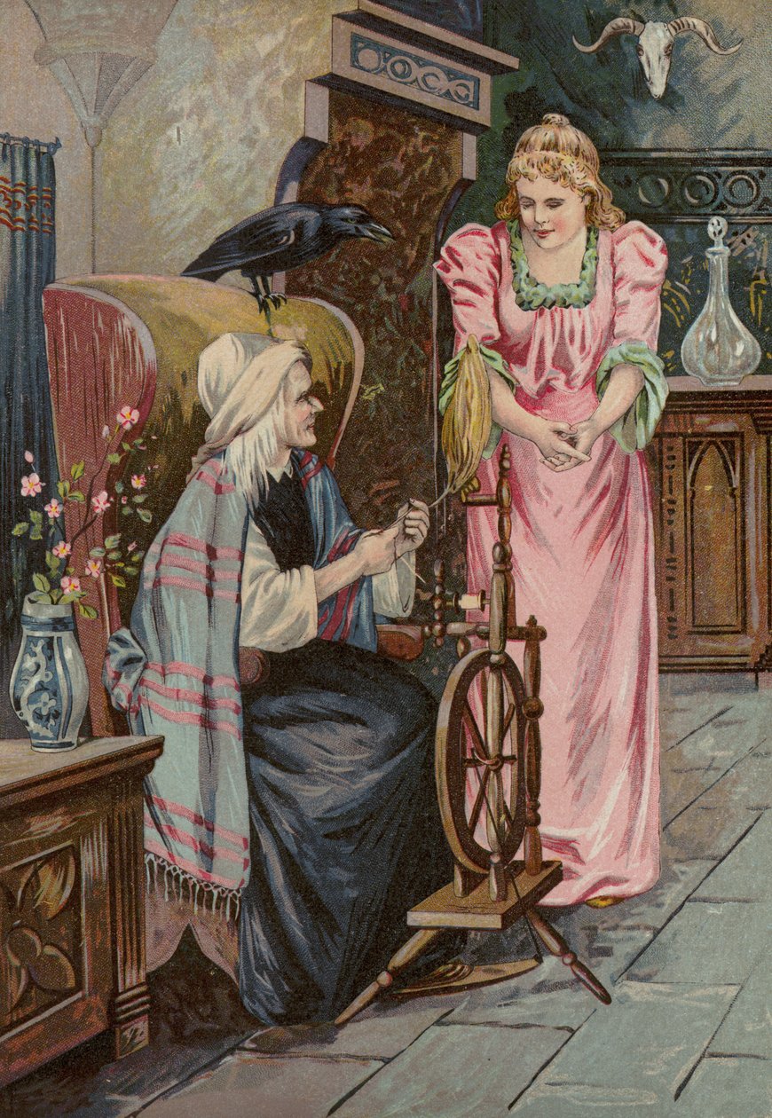 Grimms meséi: Briar Rose (chromolitho) alkotó: European School