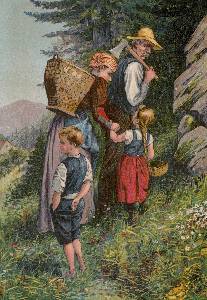 Grimms meséi: Hansel és Grethel (chromolitho) alkotó: European School