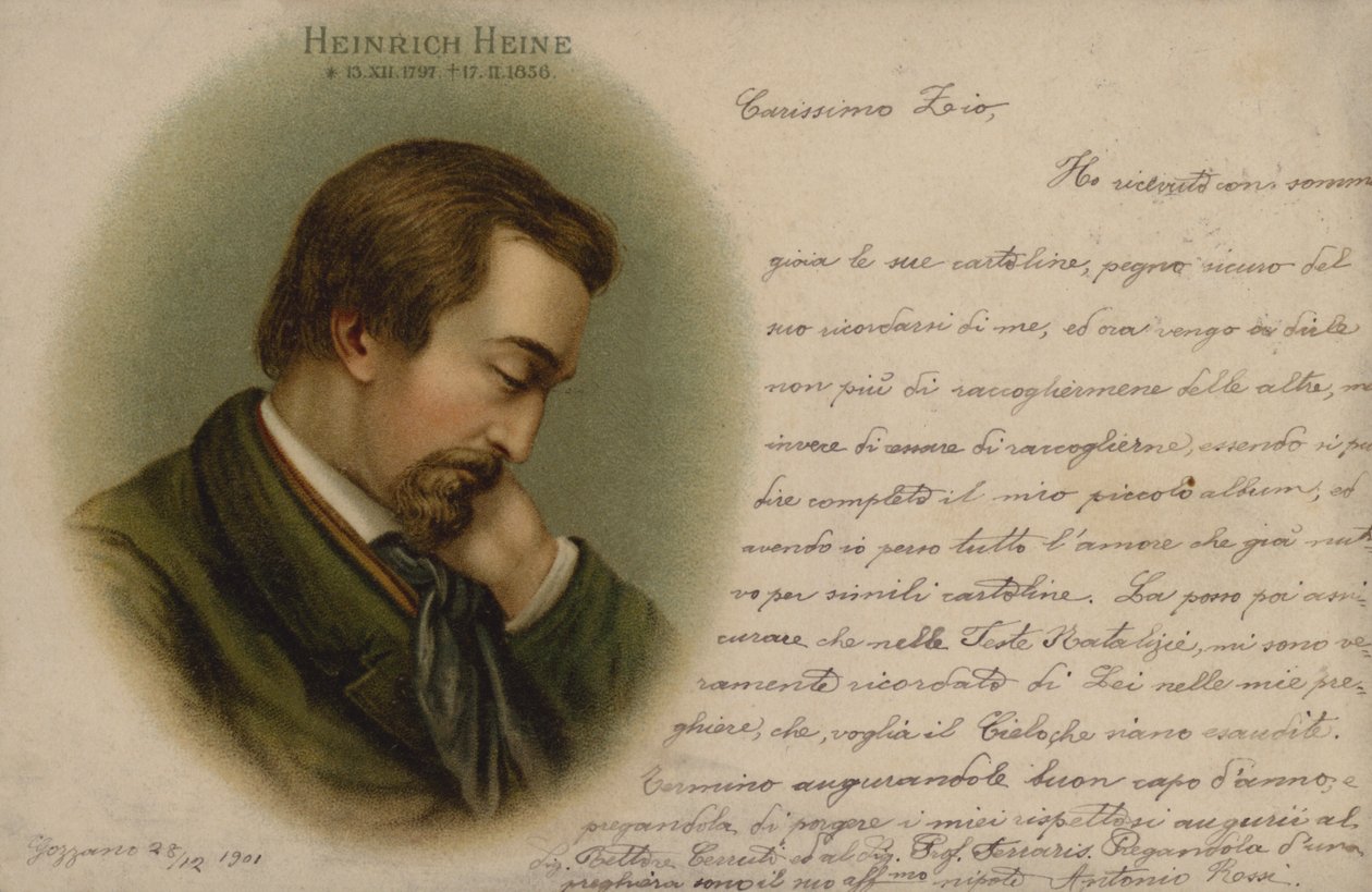 Heinrich Heine, német költő (chromolitho) alkotó: European School