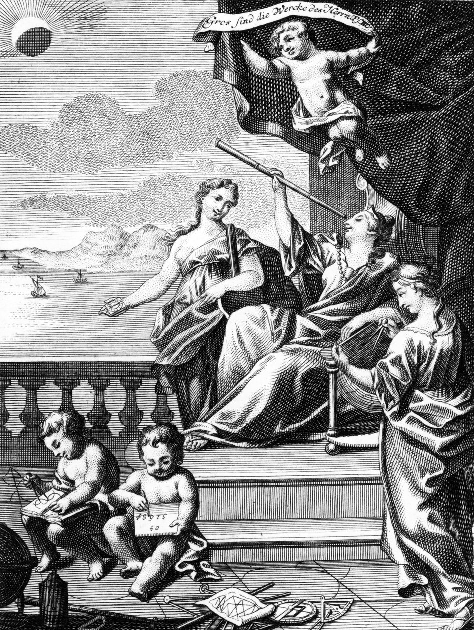 A csillagászat illusztrációja, 1771 körül alkotó: European School