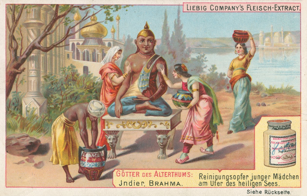 India, Brahma, Liebig kártya, 20. század eleje (kromo) alkotó: European School