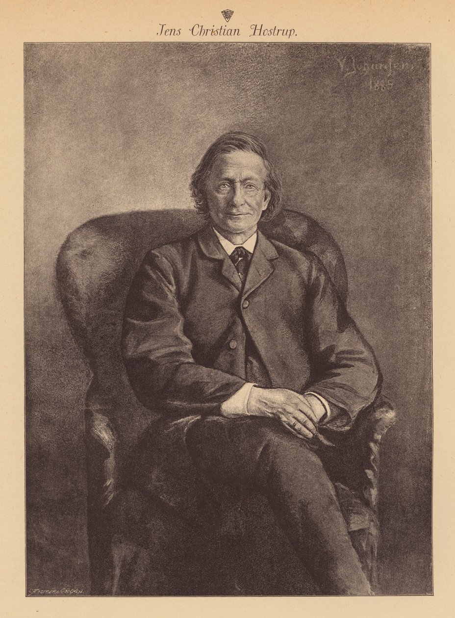 Jens Christian Hostrup, dán költő és drámaíró (metszet) alkotó: European School