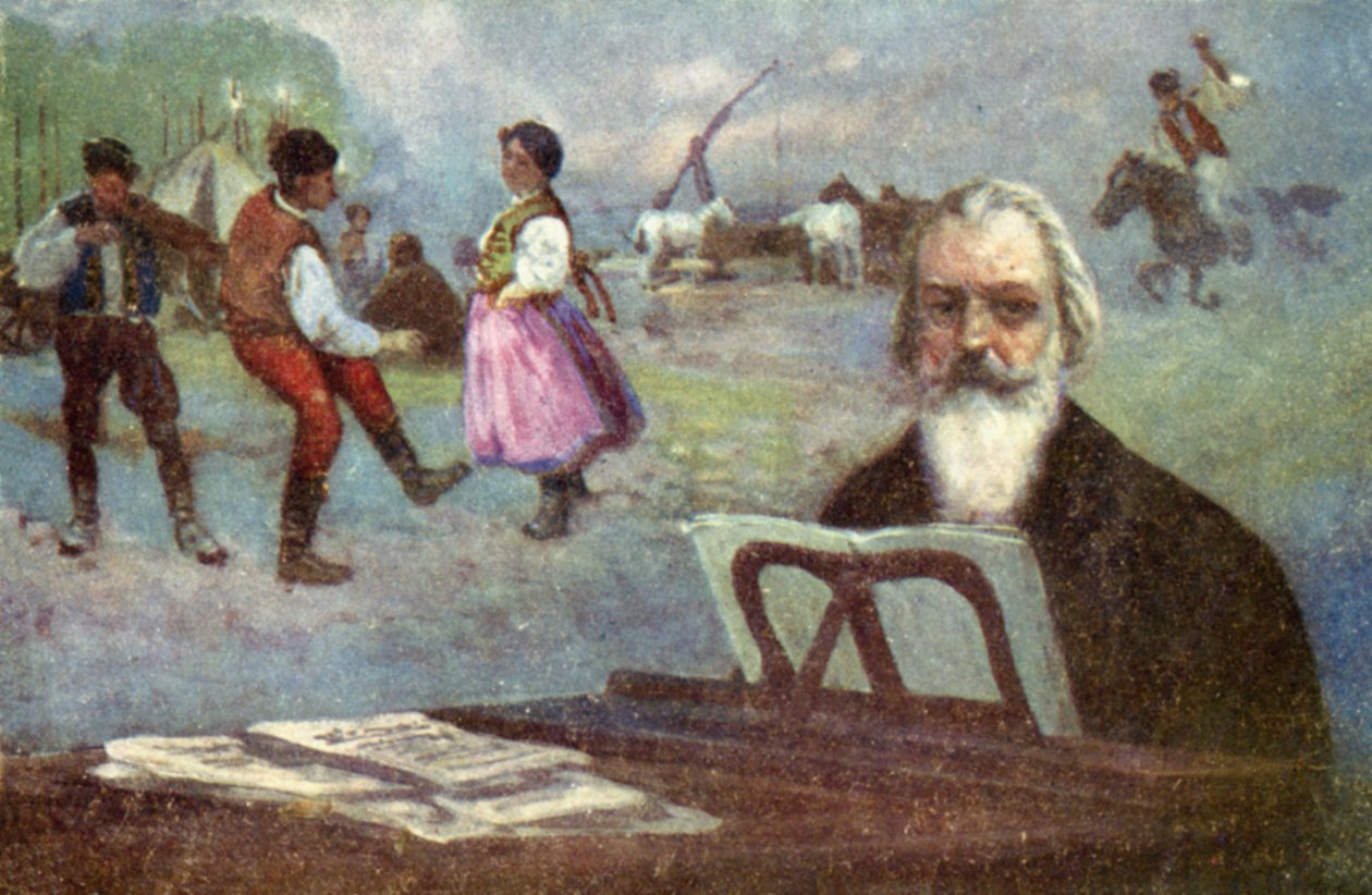 Johannes Brahms: Magyar táncok (színes litográfia) alkotó: European School