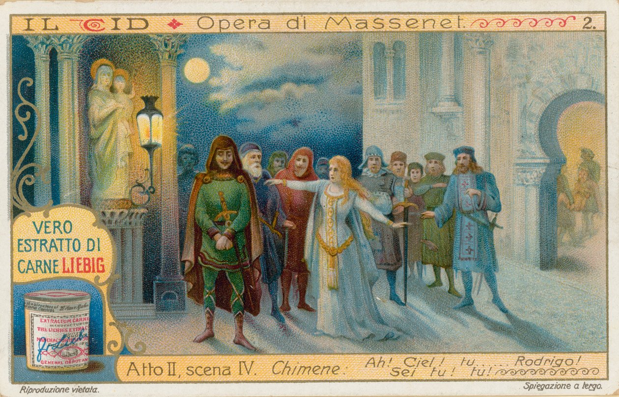 Le Cid Massenet-től, Liebig-kártya, 20. század eleje (kromo) alkotó: European School