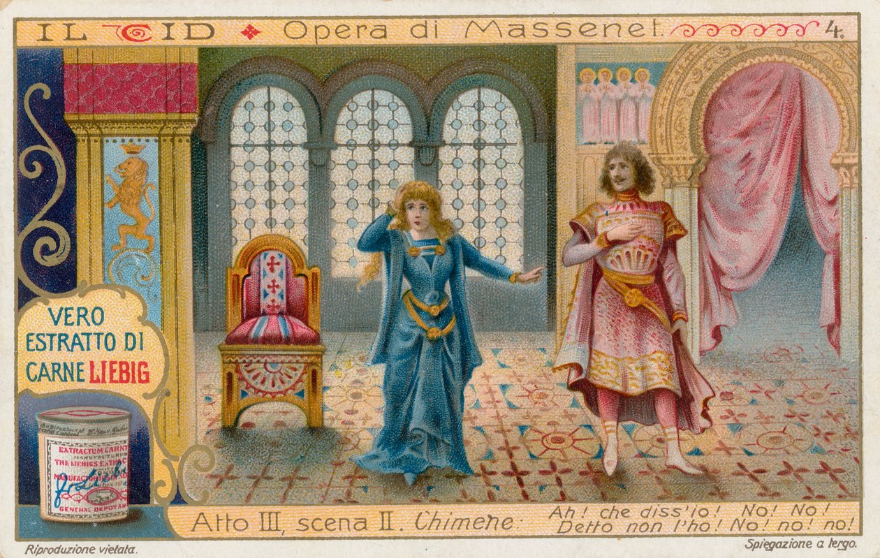 Le Cid Massenet-től, Liebig-kártya, 20. század eleje (kromo) alkotó: European School