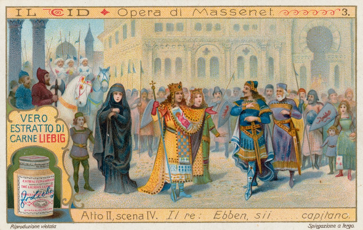Le Cid Massenet-től, Liebig-kártya, 20. század eleje (kromo) alkotó: European School