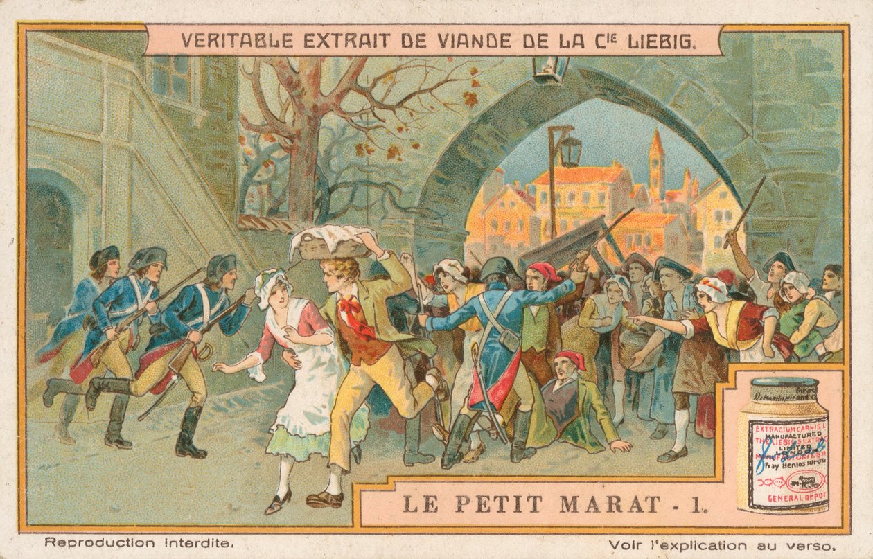 Le Petit Marat, Liebig kártya, 20. század eleje (kromo) alkotó: European School
