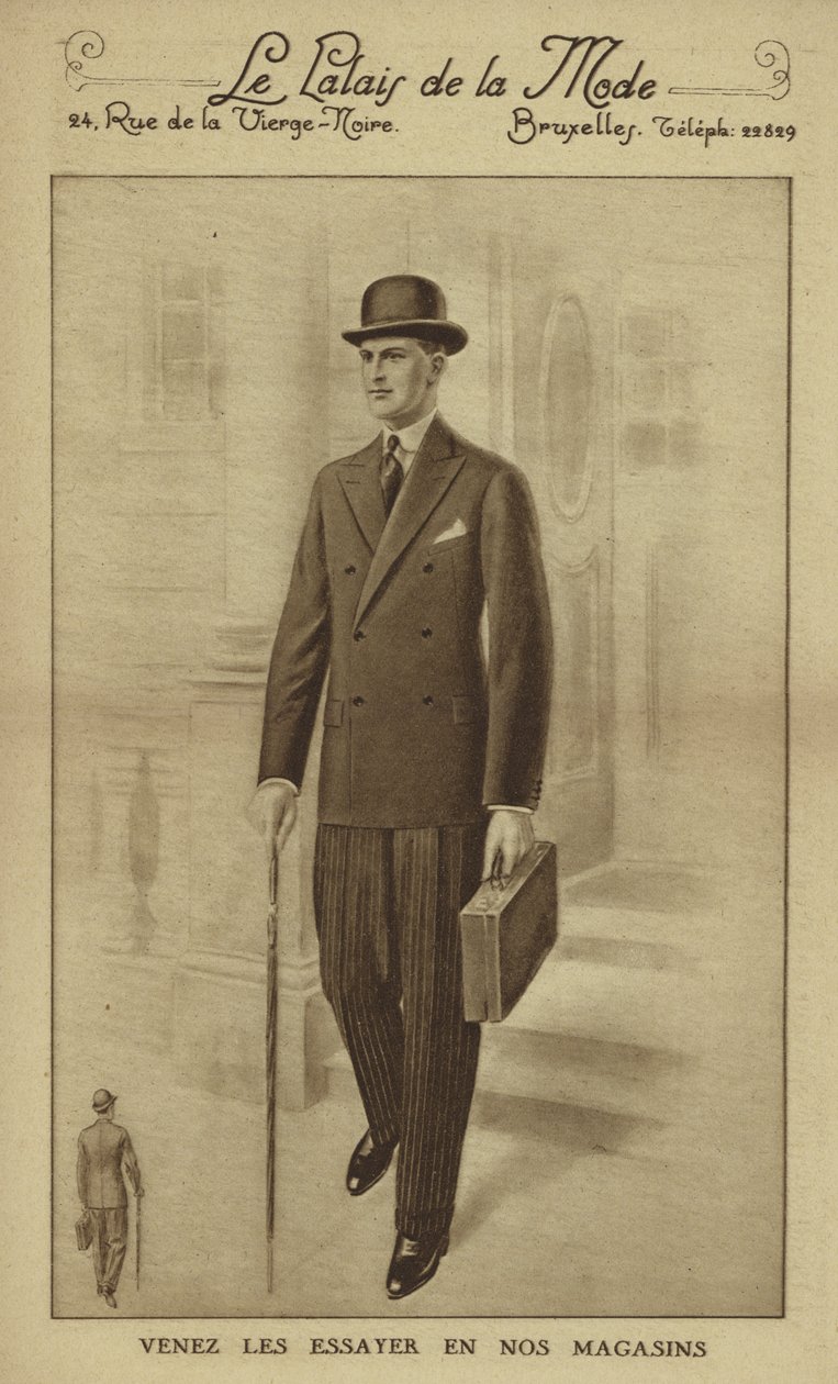 Férfi divat az 1930-as évek körül (litográfia) alkotó: European School