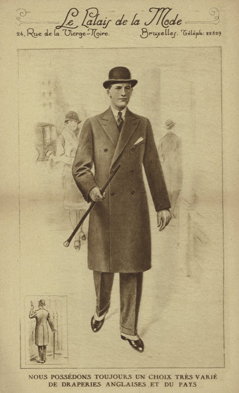 Férfi divat az 1930-as évek körül (litográfia) alkotó: European School