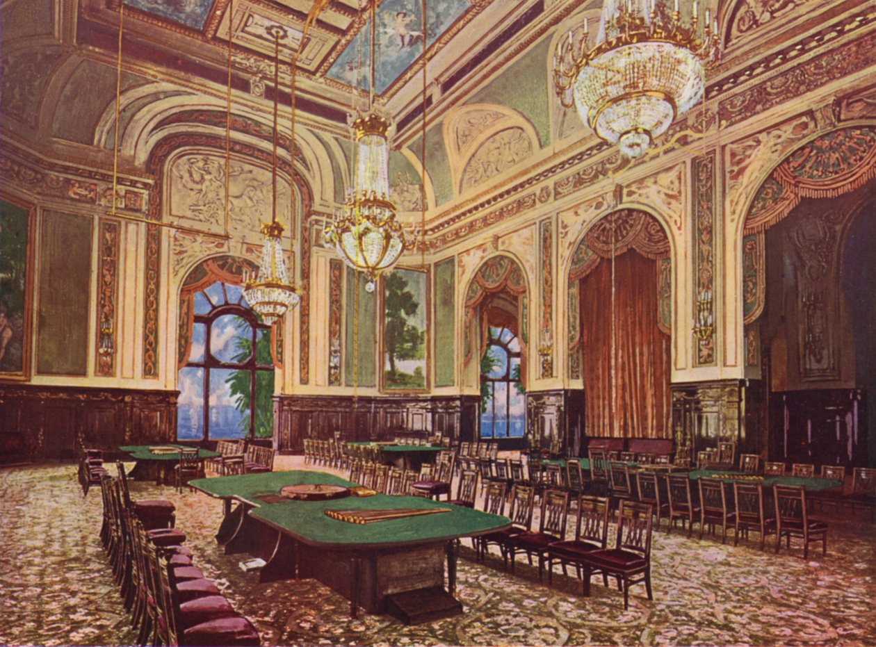 Monte-Carlo, La Nouvelle Salle (színes litográfia) alkotó: European School