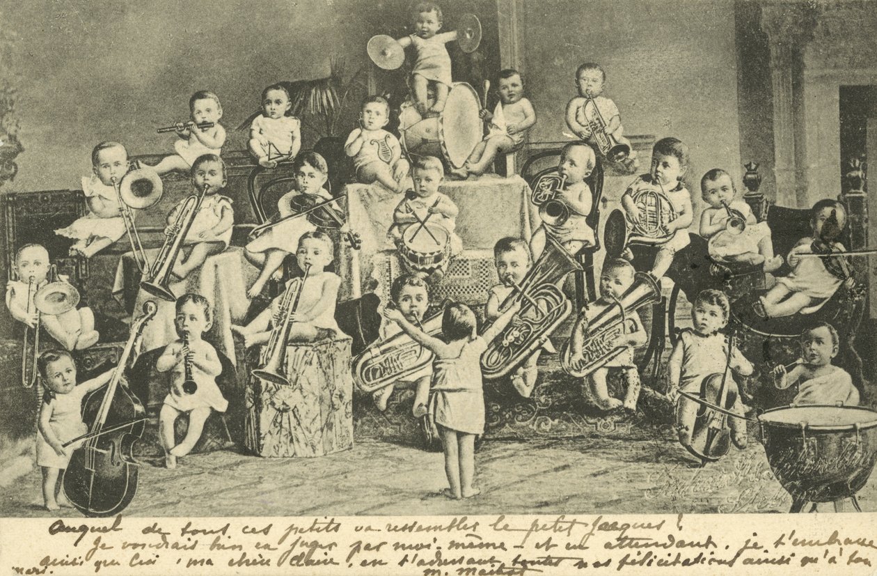 Csecsemőzenekar (litográfia) alkotó: European School