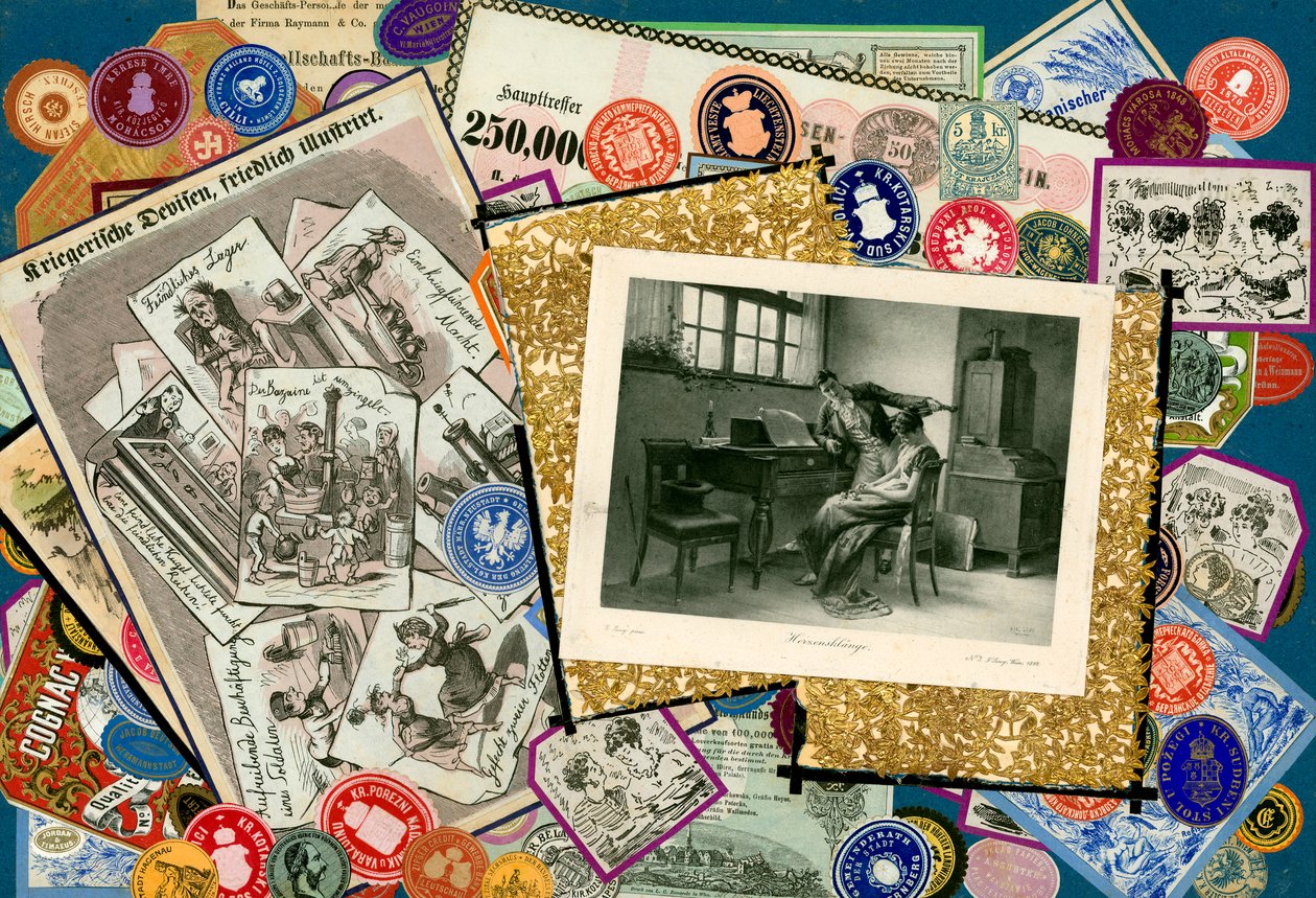 Oldal a Sammelsurium I. kötetéből (nyomtatott anyag) alkotó: European School