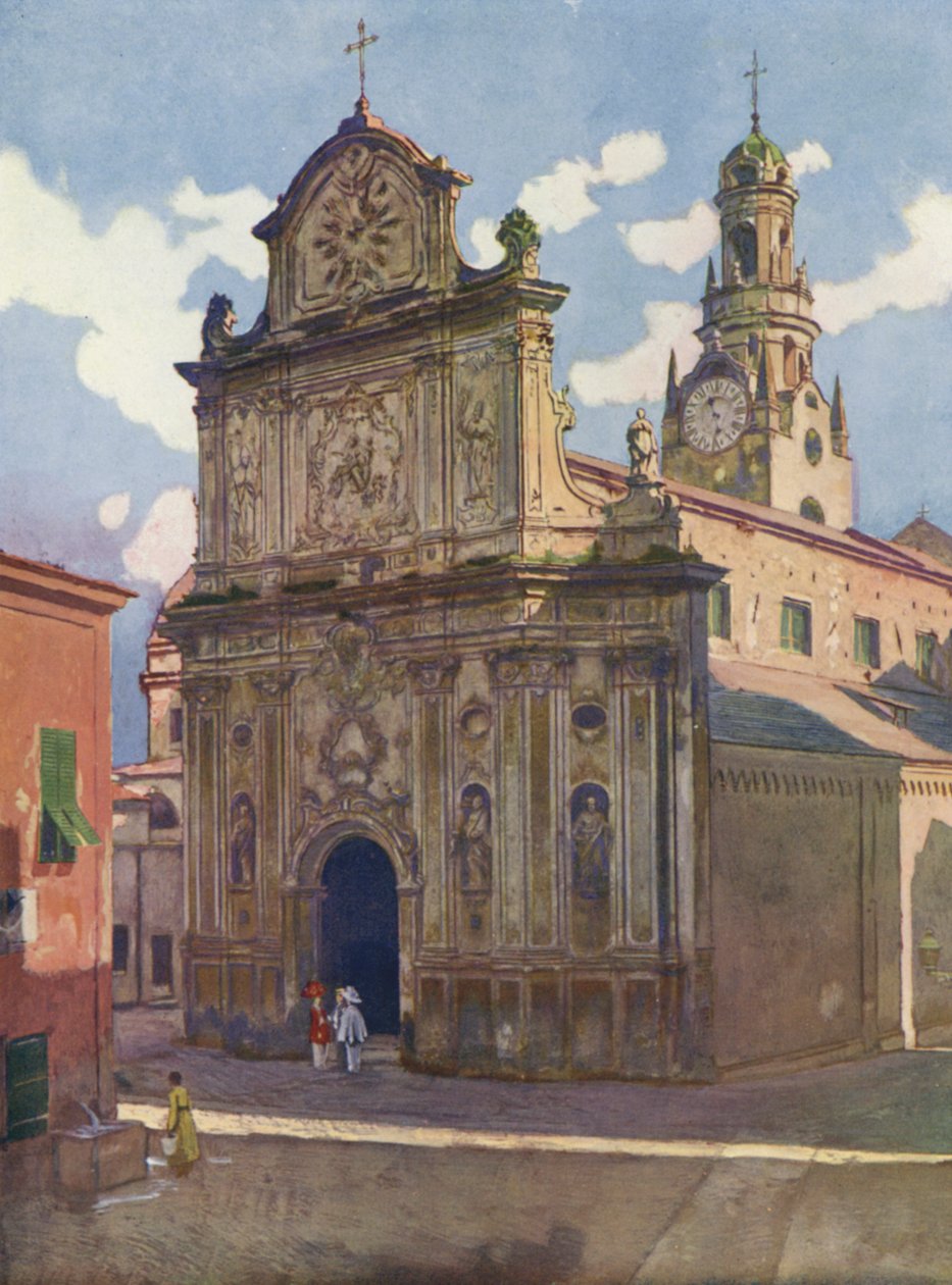 San-Remo, La Cathedrale (színes litográfia) alkotó: European School