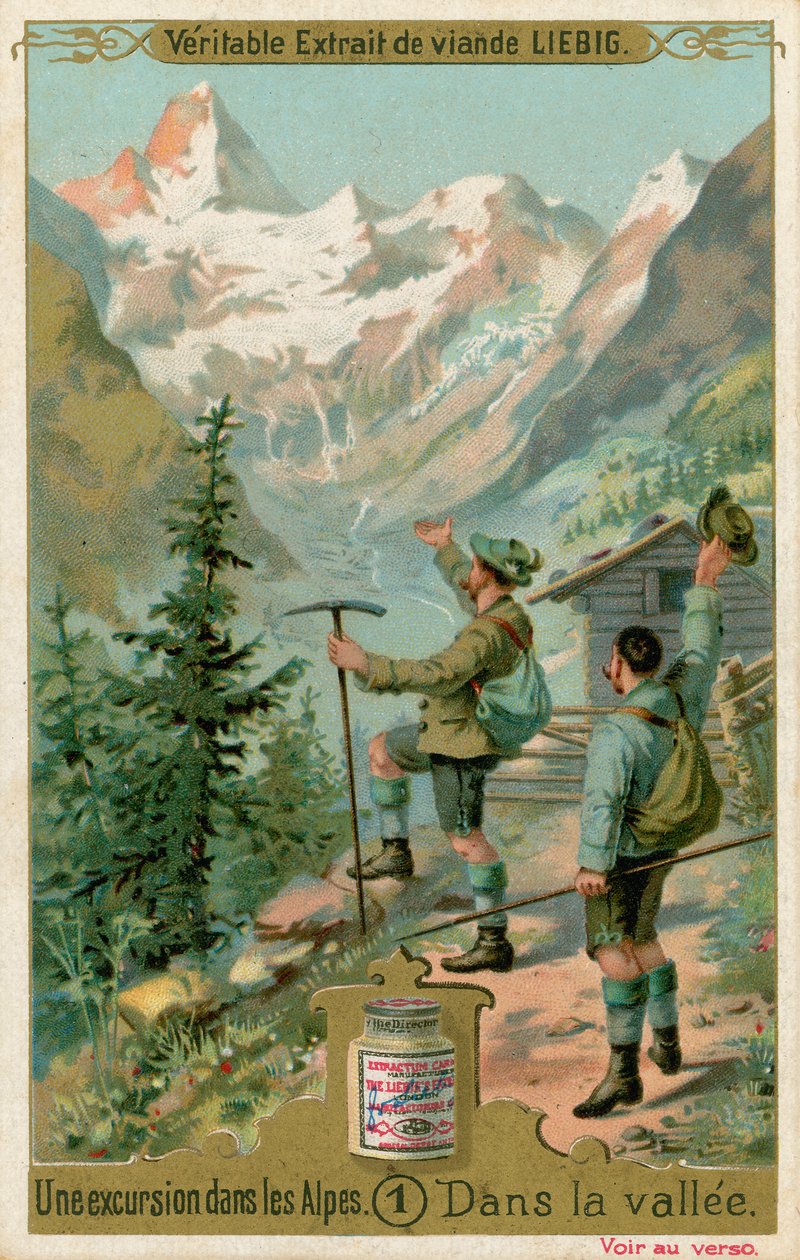 Jelenet egy alpesi kirándulásról: a völgyben (kromolito) alkotó: European School